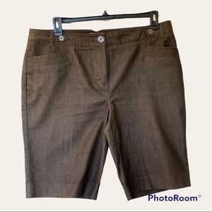 Cato Brown Bermuda Shorts Size 16